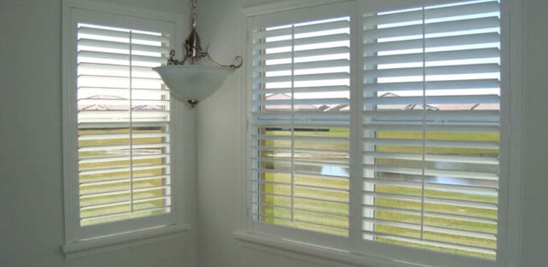 View out a Plantation Shutters